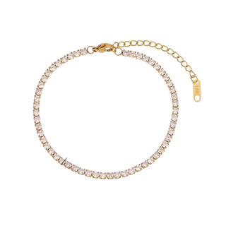 Rhinestone tennis anklet sparkling jewelry accessory