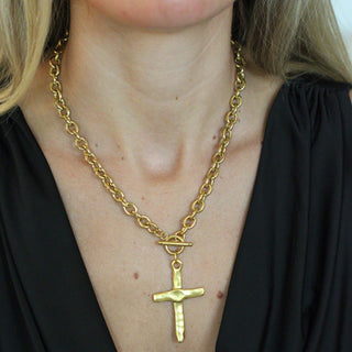 Classic Cross Heirloom Toggle Necklace