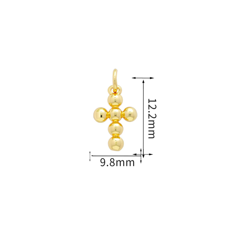 Itsy Beaded Cross Charm -  - 