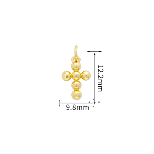 Itsy Beaded Cross Charm -  - 