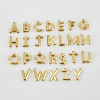 Modern Minimalist Initial Letter Charms (Set A-Z) -  - 