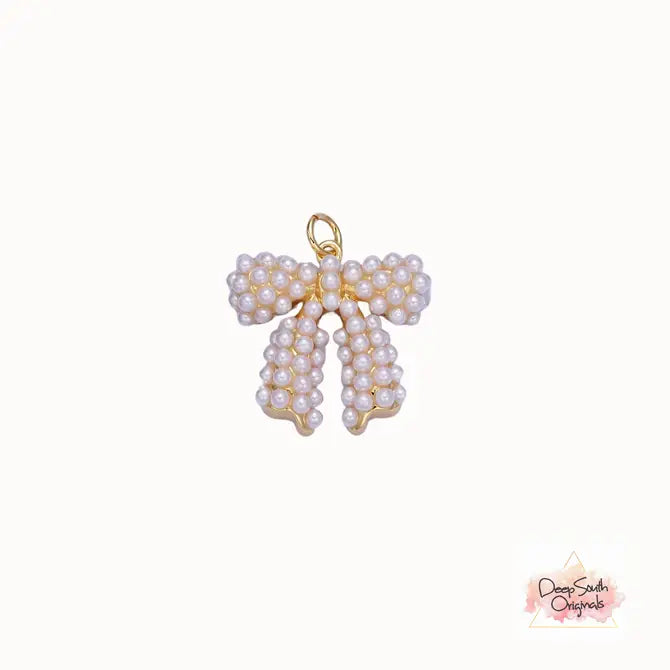 Pearl Bow Charm ~ GP -  - 