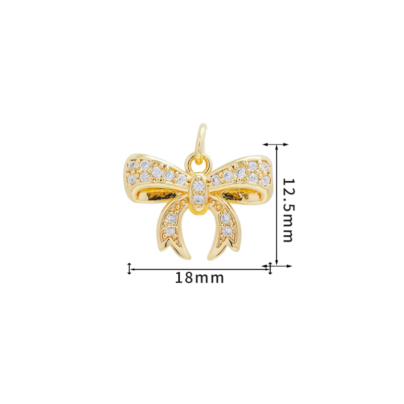 Petite Fancy Bow Charm -  - 