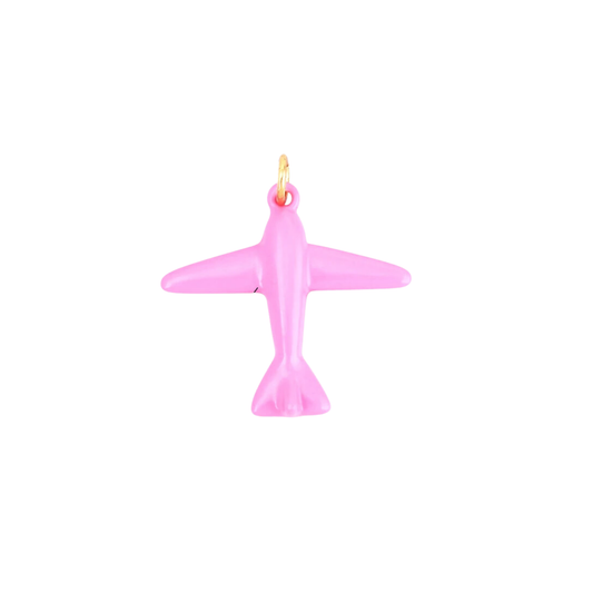 Pink Airplane Charm -  - 