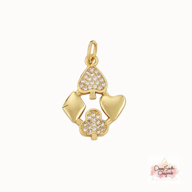 Royal Flush Charm ~ Gold-Filled -  - 