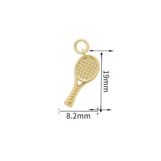 Simple Tennis Racket Charm -  - 