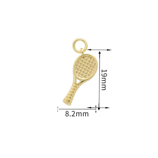 Simple Tennis Racket Charm -  - 