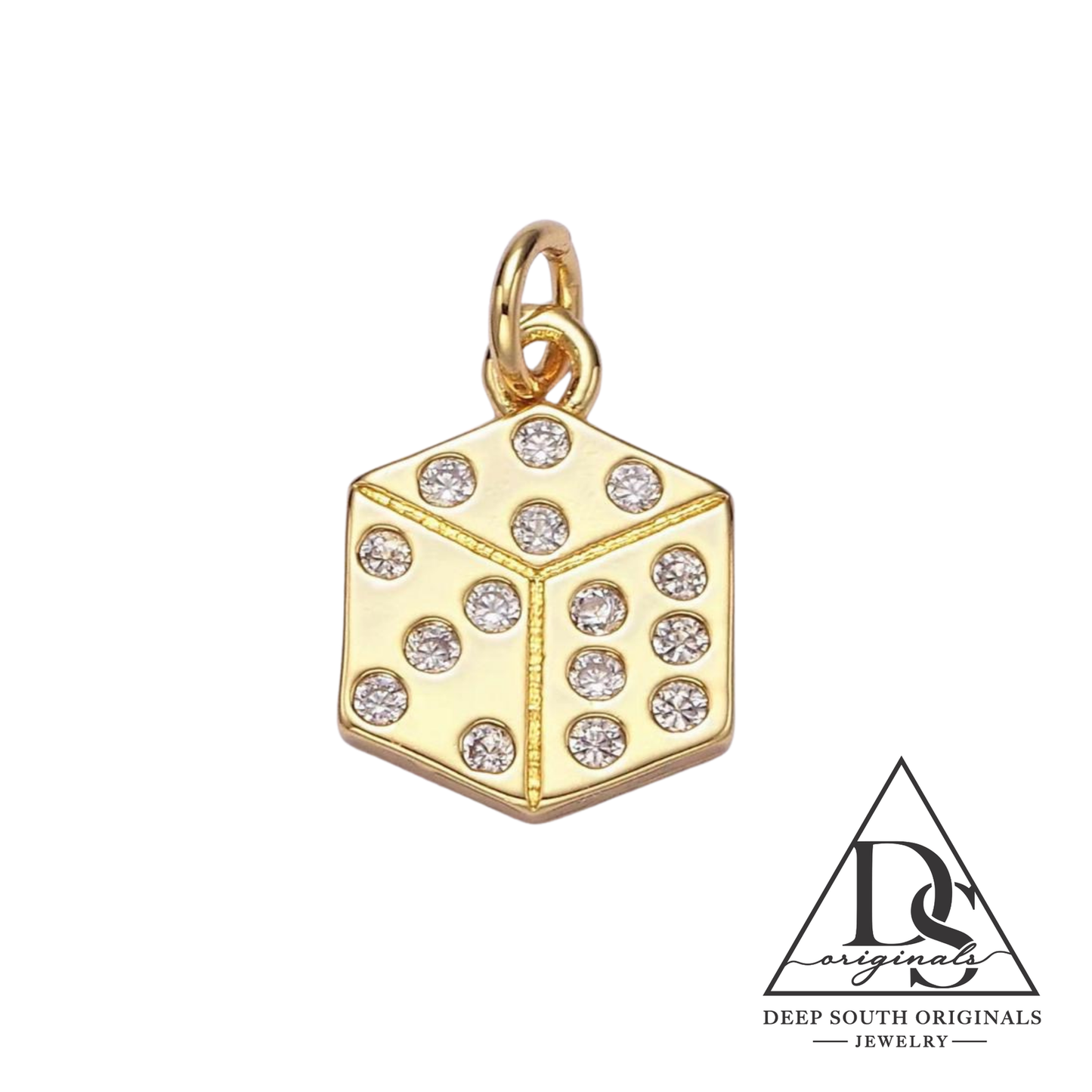 Sparkling Dice Charm~ Gold-Filled -  - 