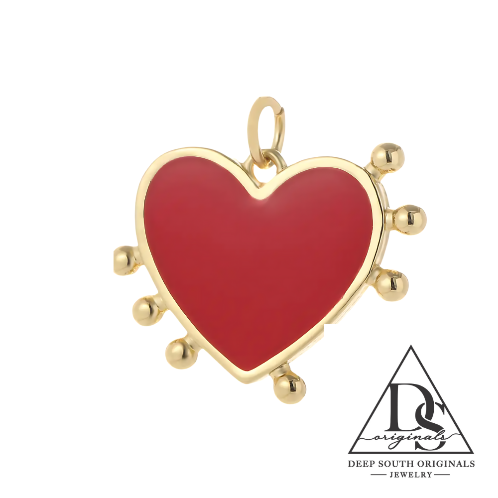 Starburst Heart Charm -  - 