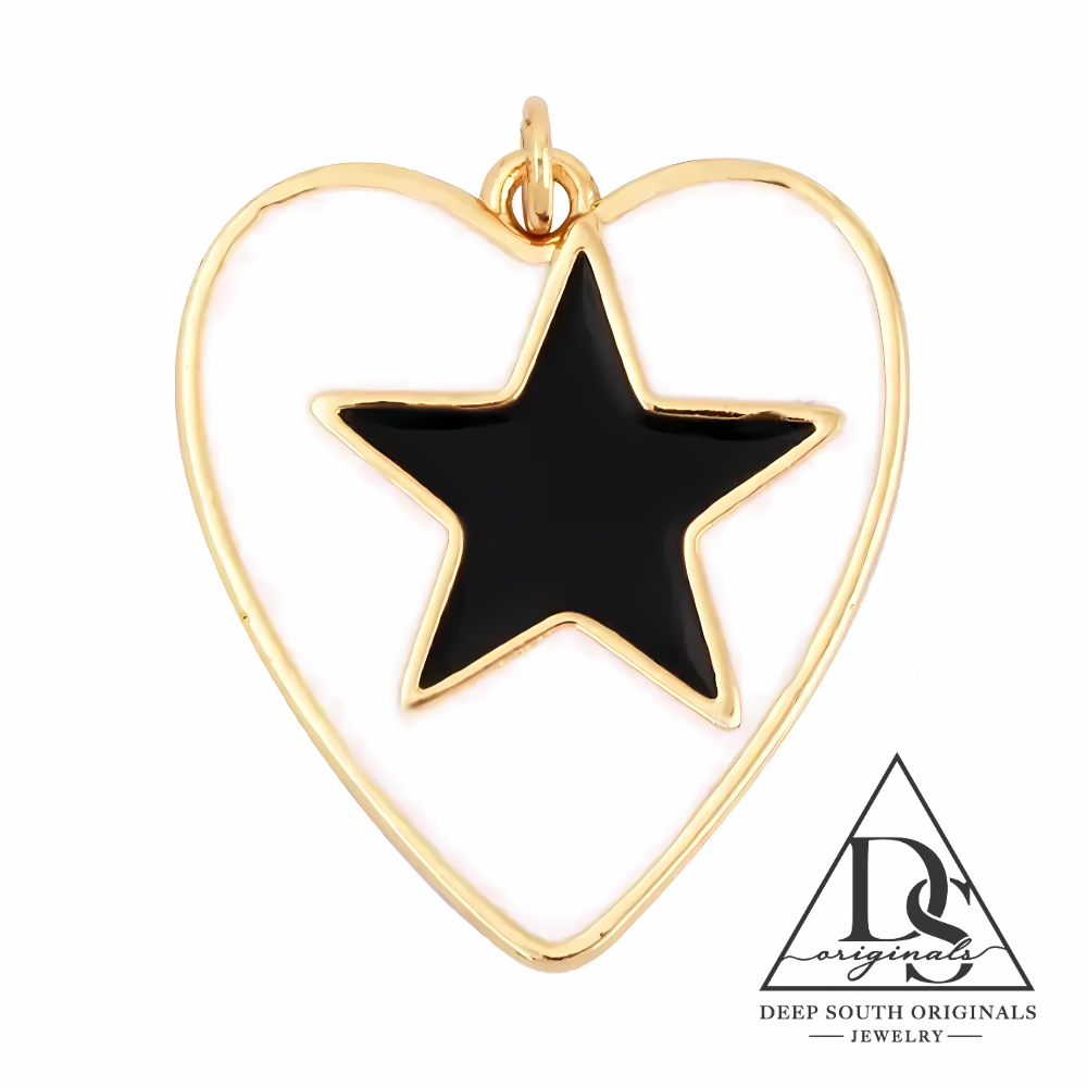 Starry Heart Charm -  - 