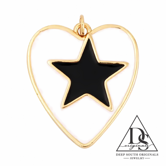 Starry Heart Charm -  - 