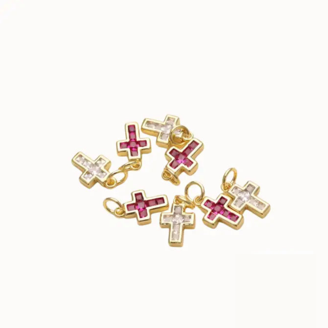 10mm Cross Charm ~ Charm for Necklaces and Bracelets