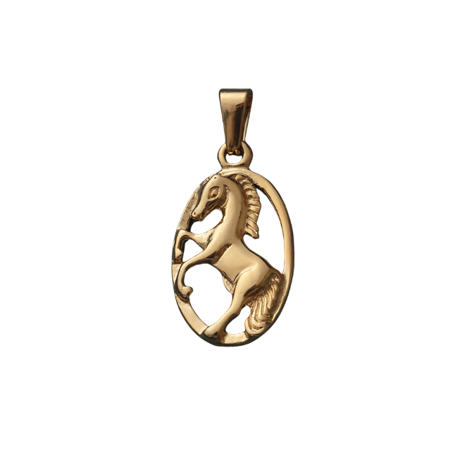 Majestic Stallion Charm ~ 18k Gold Filled Stainless Steel