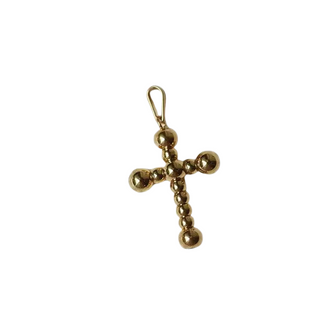 Large Beaded Cross Charm ~ Deep South Originals