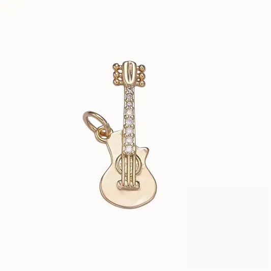 Play Me a Country Song Charm ~ 14k Gold-Filled with CZ Stones