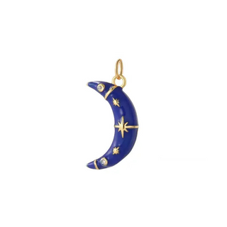 Blue Crescent Moon Charm ~ Deep South Original