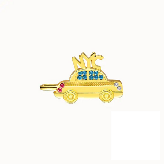 Catch Me a Cab in NYC Charm ~ 14k Gold Filled Charm for Necklaces and Bracelets