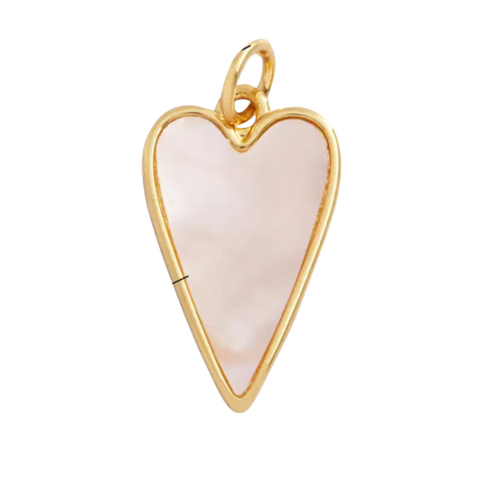 Shell Pearl Heart ~ 14k Gold Filled