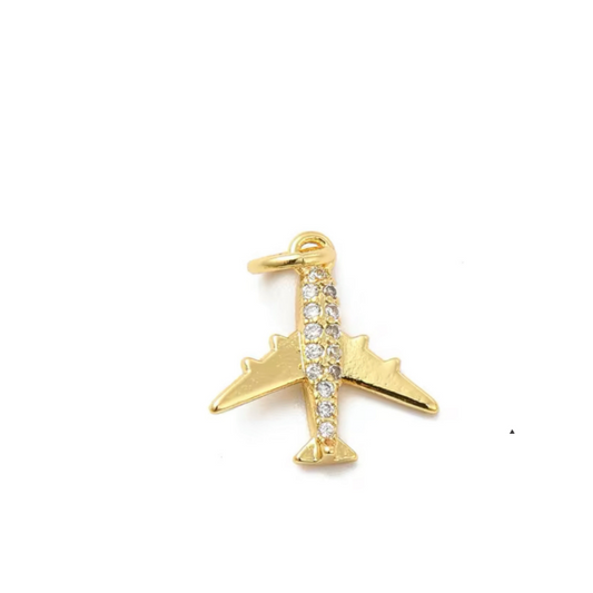 Sky Traveler Charm ~ 14k Gold Plated Brass Charm