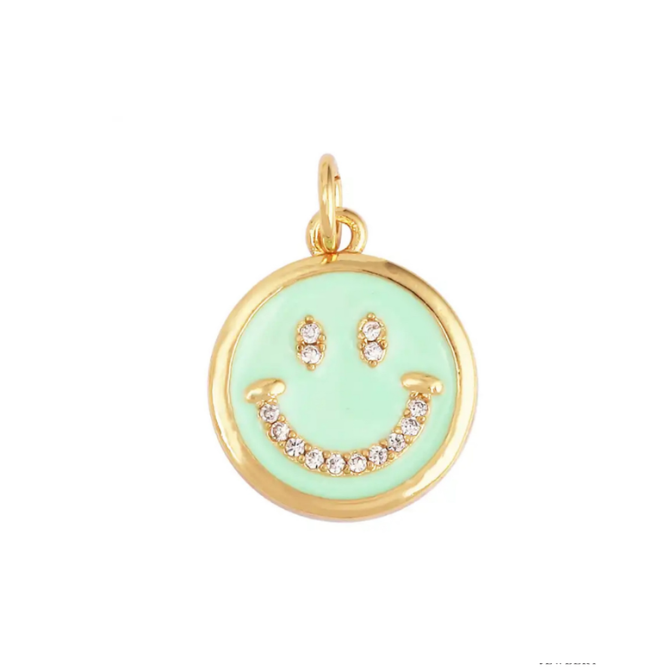 Smile Charm ~ 14k Gold Plated Brass Charm for Necklaces and Bracelets