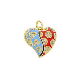 Dual Heart Charm ~ Deep South Originals