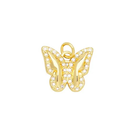 Sparkling Butterfly Charm ~ 14k Gold Filled Charm