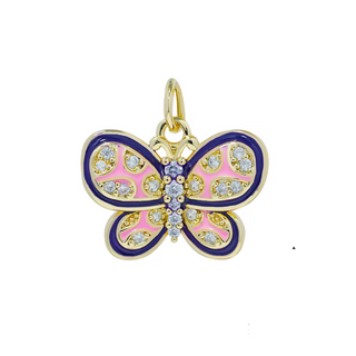 Pink and Purple Butterfly Charm  ~ Deep South Originals