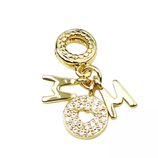 Mom Love Charm ~ 14k Gold Plated Charm