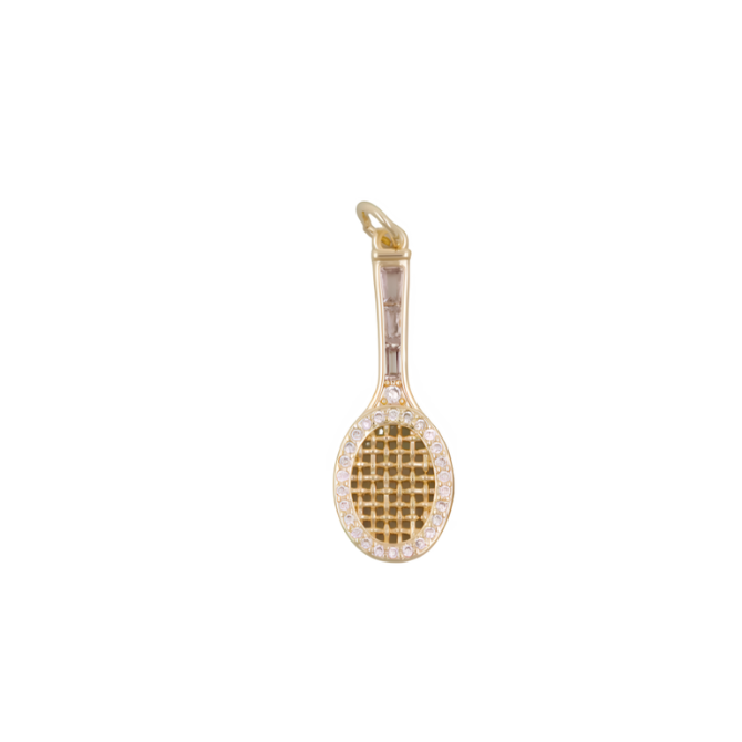 Tennis Charm ~ 18k Gold Filled