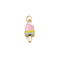 Frosty Delight Charm 14k Gold Plated Brass Charm for Necklaces and Bracelets