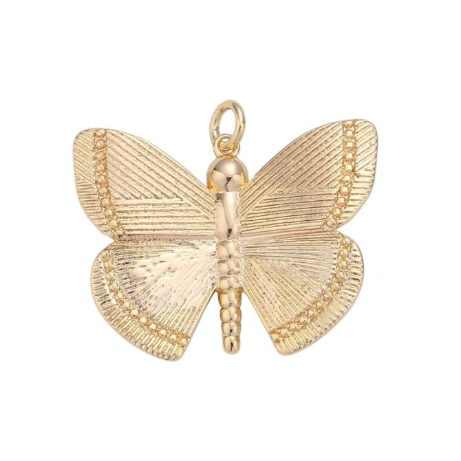 Golden Butterfly Charm ~ 14k Gold Filled Charm for Necklaces and Bracelets