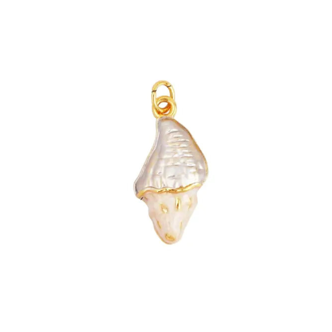 White Pearl Shell Charm