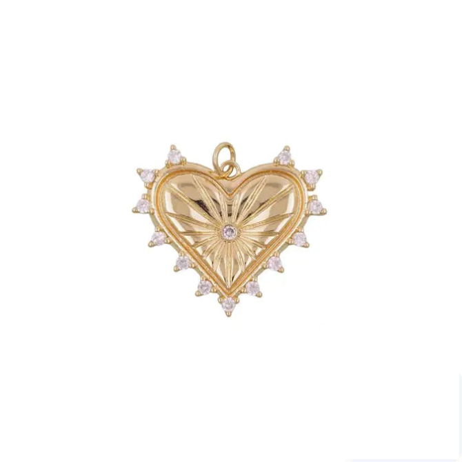 Jagged Heart ~ 14k Gold Filled Charm