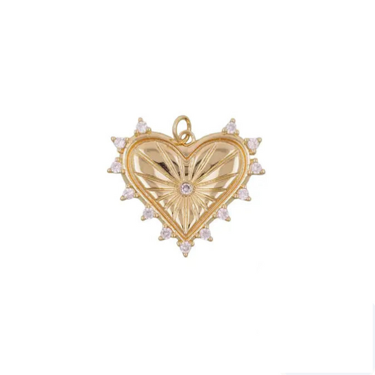 Jagged Heart ~ 14k Gold Filled Charm