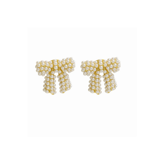 Pearl Bow Earrings