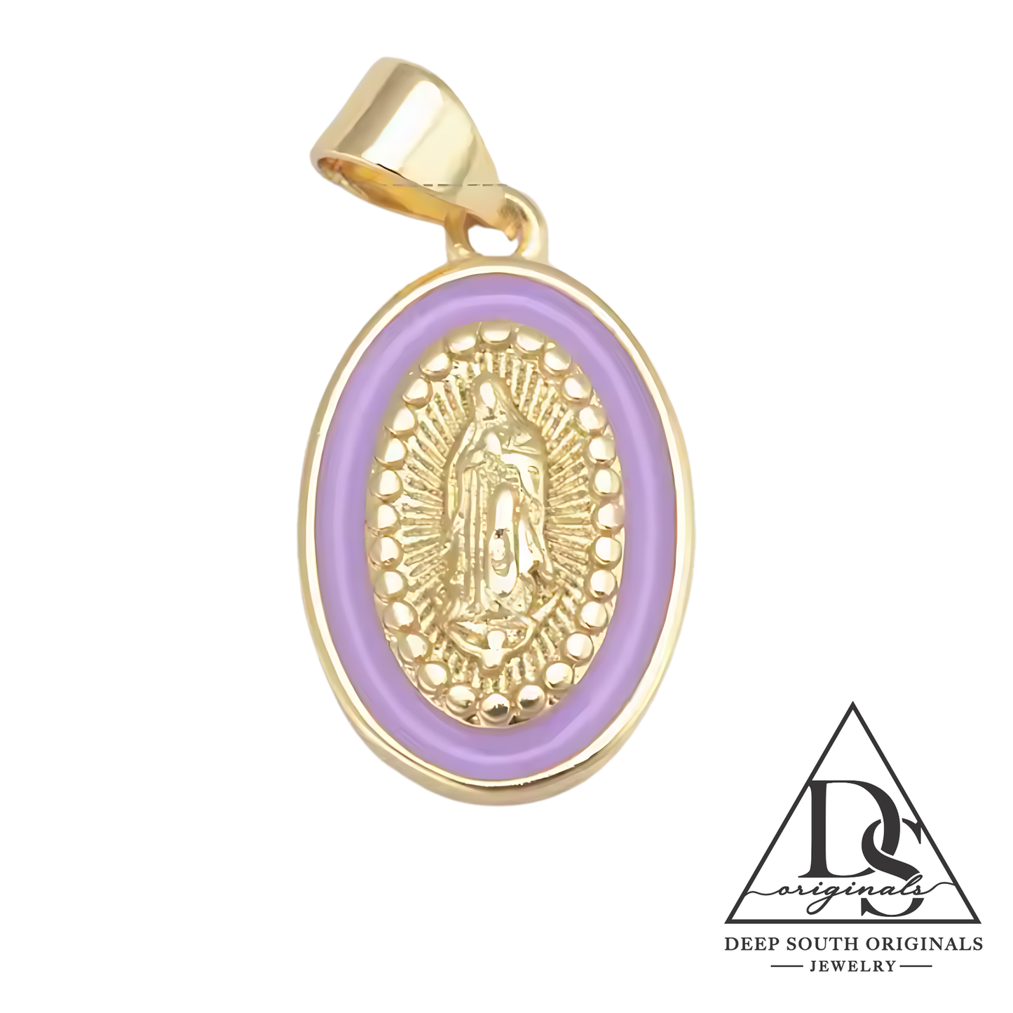 Virgin Mary Pendant ~ Purple -  - 