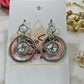 Silver Circle and Diamond Drop Earrings from Deep South Originals - Deep South Originals